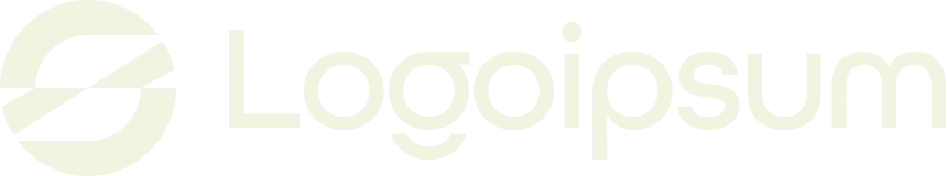 Logo with a stylized circular design followed by the text 'Logoipsum'.
